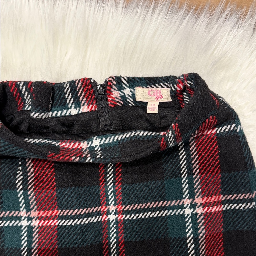Giani Bernini Kids Plaid Skirt - Red and Black